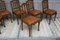 Antique French Leather and Oak Dining Chairs, Set of 6 6