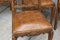 Antique French Leather and Oak Dining Chairs, Set of 6 21