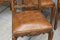 Antique French Leather and Oak Dining Chairs, Set of 6, Image 21
