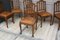 Antique French Leather and Oak Dining Chairs, Set of 6, Image 9