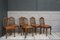 Antike französische Esszimmerstühle aus Leder & Eiche, 6er Set 5