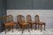 Antique French Leather and Oak Dining Chairs, Set of 6 5