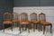 Antique French Leather and Oak Dining Chairs, Set of 6 3