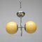 Lámpara de araña Art Déco aerodinámica, años 30, Imagen 5