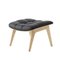 Natural Oak & Anthracite Leather Mammoth Ottoman by Rune Krøjgaard & Knut Bendik Humlevik for Norr11 1