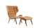 Natural Oak & Cognac Leather Mammoth Ottoman by Rune Krøjgaard & Knut Bendik Humlevik for Norr11 2