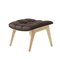 Natural Oak & Dark Brown Leather Mammoth Ottoman by Rune Krøjgaard & Knut Bendik Humlevik for Norr11 1