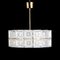 Brass and Crystal Chandelier by Carl Fagerlund for Orrefors, 1960s, Image 2