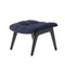 Black Oak & Navy Blue Wool Mammoth Ottoman by Rune Krøjgaard & Knut Bendik Humlevik for Norr11 1