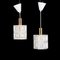 Brass and Crystal Pendants by Carl Fagerlund for Orrefors, 1960s, Set of 2 1