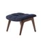 Dark Stained Oak & Navy Blue Wool Mammoth Ottoman by Rune Krøjgaard & Knut Bendik Humlevik for Norr11, Image 1