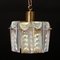 Mid-Century Danish Brass and Crystal Ceiling Light, 1960s 2