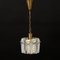 Mid-Century Danish Brass and Crystal Ceiling Light, 1960s, Image 1