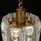 Mid-Century Danish Brass and Crystal Ceiling Light, 1960s 4
