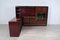 Credenza modulare moderna in ottone e mogano, Italia, Immagine 3