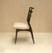 Italian Modern Beech and Brass Dining Chairs, 1950s, Set of 4, Image 6