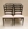 Italian Modern Beech and Brass Dining Chairs, 1950s, Set of 4, Image 2