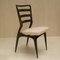 Italian Modern Beech and Brass Dining Chairs, 1950s, Set of 4 1
