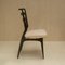 Italian Modern Beech and Brass Dining Chairs, 1950s, Set of 4, Image 5