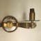 French Art Deco Brass and Mirrored Glass Sconce, 1940s, Image 4