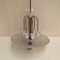 Italian Modern Aluminum, Brass, and Hand-Blown Glass Chandelier, 1940s 5