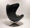 Egg Chair nr. 3316 in pelle di Arne Jacobsen per Fritz Hansen, anni '60, Immagine 3