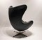 Model 3316 Egg Leather Lounge Chair by Arne Jacobsen for Fritz Hansen, 1960s 3