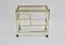 Italian Brass and Gold Plating Trolley, 1970s, Image 4