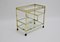 Italian Brass and Gold Plating Trolley, 1970s, Image 1