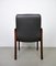 German Leather and Mahogany Armchairs, 1970s, Set of 4 9