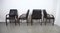 German Leather and Mahogany Armchairs, 1970s, Set of 4, Image 3