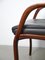 German Leather and Mahogany Armchairs, 1970s, Set of 4 16