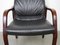 German Leather and Mahogany Armchairs, 1970s, Set of 4, Image 17