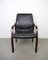 German Leather and Mahogany Armchairs, 1970s, Set of 4 4