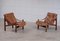 Model Hunter Leather Easy Chairs by Torbjørn Afdal for Bruksbo, 1960s, Set of 2 1