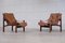 Model Hunter Leather Easy Chairs by Torbjørn Afdal for Bruksbo, 1960s, Set of 2, Image 2