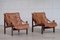 Model Hunter Leather Easy Chairs by Torbjørn Afdal for Bruksbo, 1960s, Set of 2 7