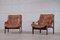 Model Hunter Leather Easy Chairs by Torbjørn Afdal for Bruksbo, 1960s, Set of 2 9