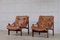 Model Hunter Leather Easy Chairs by Torbjørn Afdal for Bruksbo, 1960s, Set of 2, Image 10