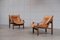 Leather Hunter Chairs by Torbjørn Afdal for Bruksbo, 1960s, Set of 3, Image 9