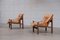 Leather Hunter Chairs by Torbjørn Afdal for Bruksbo, 1960s, Set of 3 8
