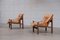 Leather Hunter Chairs by Torbjørn Afdal for Bruksbo, 1960s, Set of 3, Image 8