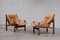 Leather Hunter Chairs by Torbjørn Afdal for Bruksbo, 1960s, Set of 3 13