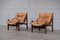 Leather Hunter Chairs by Torbjørn Afdal for Bruksbo, 1960s, Set of 3, Image 7