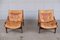 Leather Hunter Chairs by Torbjørn Afdal for Bruksbo, 1960s, Set of 3, Image 5