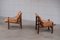 Leather Hunter Chairs by Torbjørn Afdal for Bruksbo, 1960s, Set of 3 3