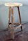 Antique Industrial Fir Side Table 2