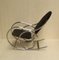 French Modernist Chrome and Jersey Knit Rocking Chair, 1970s 4