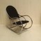 French Modernist Chrome and Jersey Knit Rocking Chair, 1970s 1