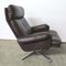 Set of Vintage Leather Lounge Chair with Ottoman, 1970s 8
